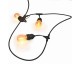 Гірлянда Goldlux 308191 Party F E27 10x6W 2200K 80Lm IP44 чорна з лампочками