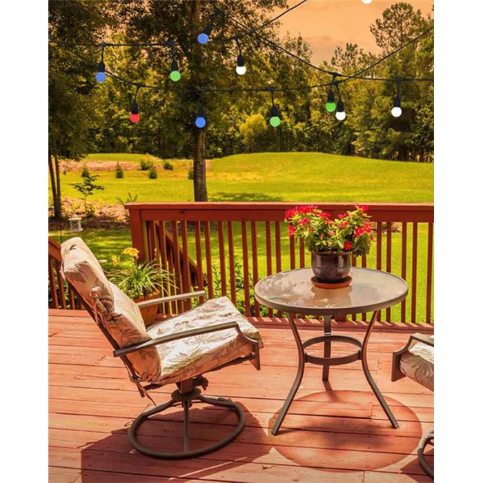 Гірлянда Goldlux 308214 Party C E27 10x6W 3000K 50Lm IP44 з кольоровими лампочками