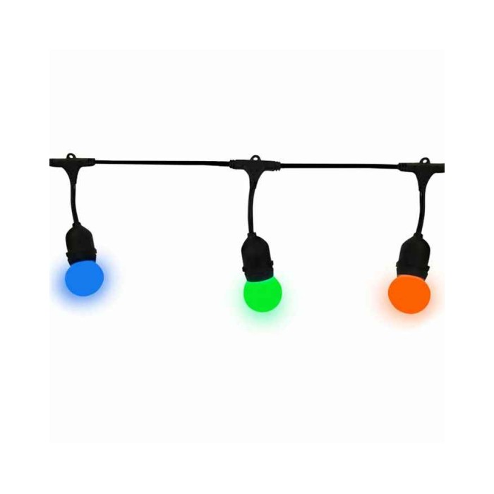Гірлянда Goldlux 308214 Party C E27 10x6W 3000K 50Lm IP44 з кольоровими лампочками