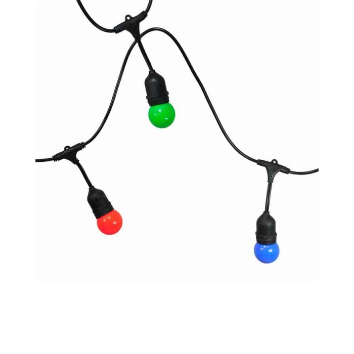 Гірлянда Goldlux 308214 Party C E27 10x6W 3000K 50Lm IP44 з кольоровими лампочками