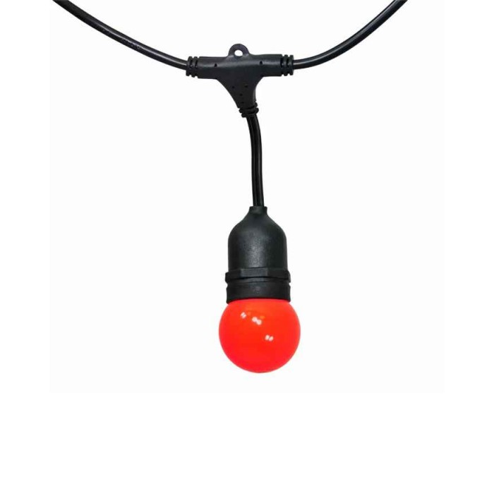 Гірлянда Goldlux 308214 Party C E27 10x6W 3000K 50Lm IP44 з кольоровими лампочками