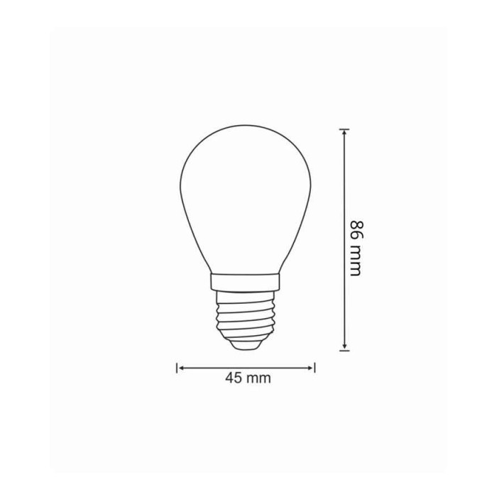 Світлодіодна лампочка для гірлянди з колекції Party Goldlux 308733 E27 2x0,5W 2200K 80Lm прозора