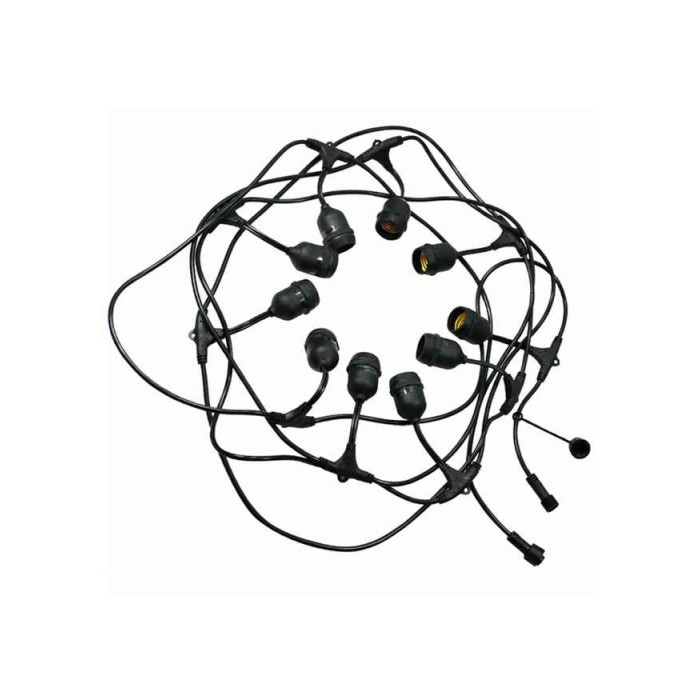 Основа до гірлянди з колекції Party Goldlux 308788 E27 10x0,5W IP44 чорна