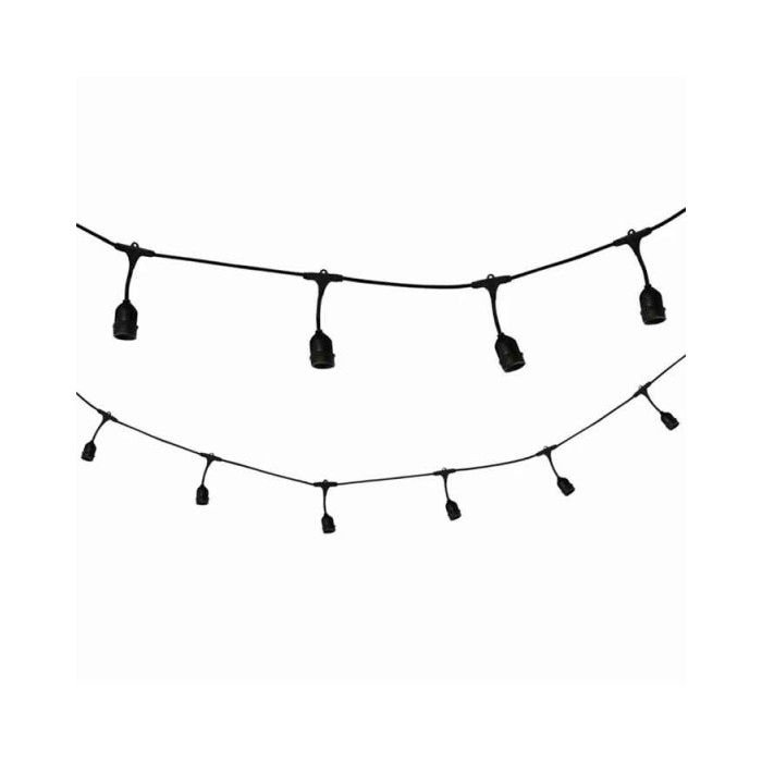 Основа до гірлянди з колекції Party Goldlux 308788 E27 10x0,5W IP44 чорна