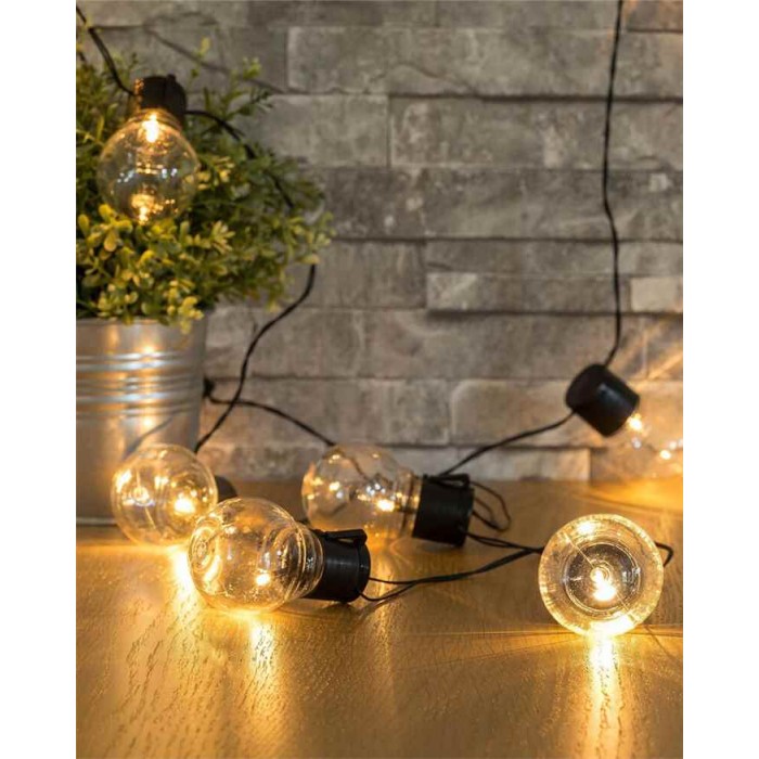 Гирлянда на солнечной батарее Goldlux 309273 Transparent LED 10 3000K IP44