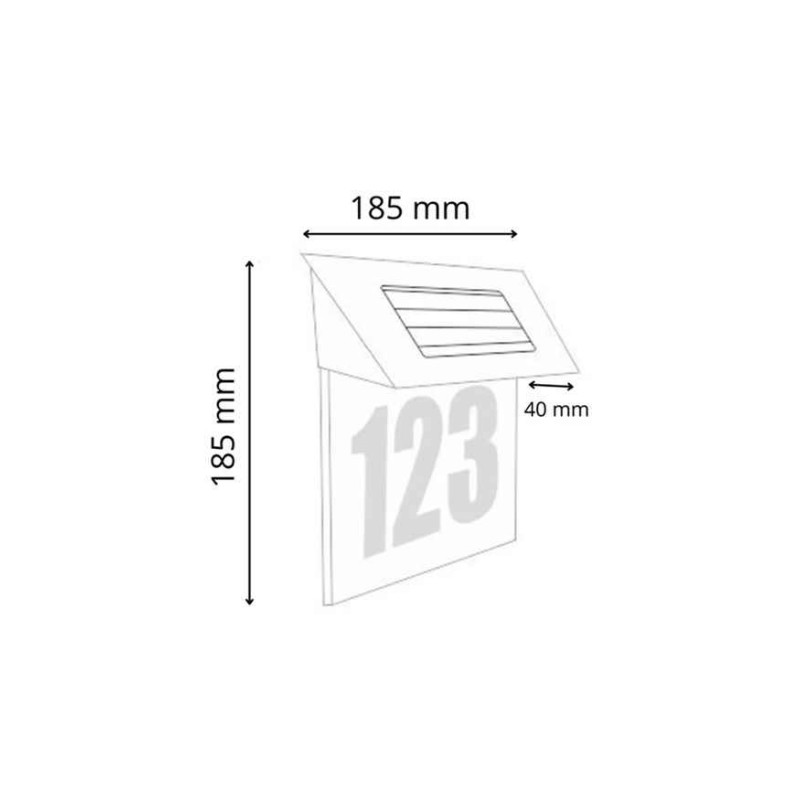 Уличный светильник на солнечной батарее Goldlux 309570 House Number LED 6500K IP44 серебристый