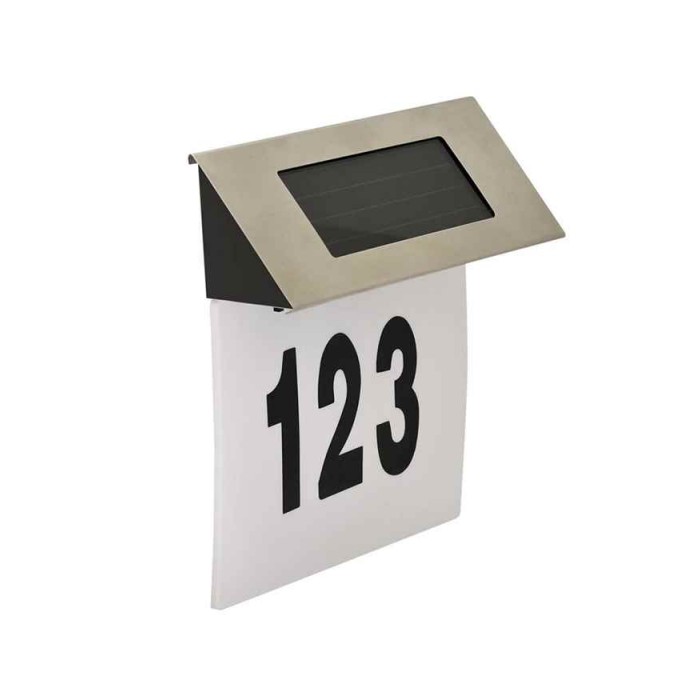 Уличный светильник на солнечной батарее Goldlux 309570 House Number LED 6500K IP44 серебристый