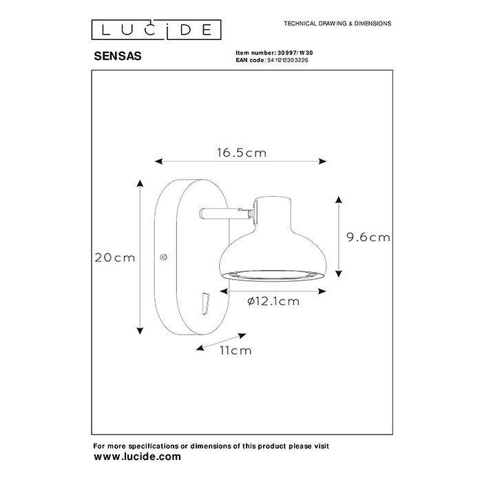Спот Lucide 30997/11/30 Sensas