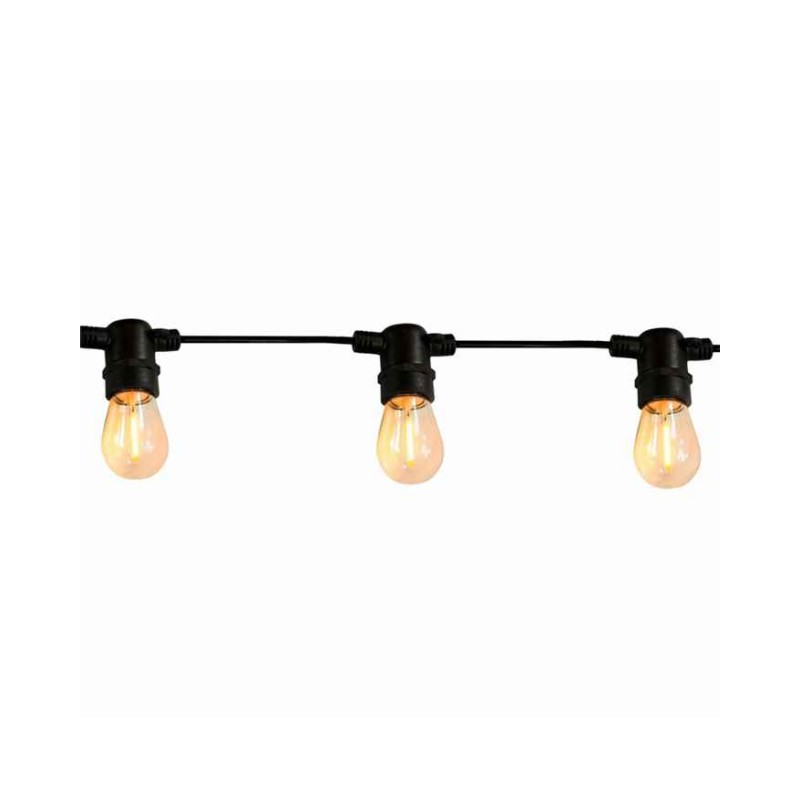 Гірлянда Goldlux 310323 Party F2 E27 10x6W 2200K 80Lm IP44 чорна з лампочками