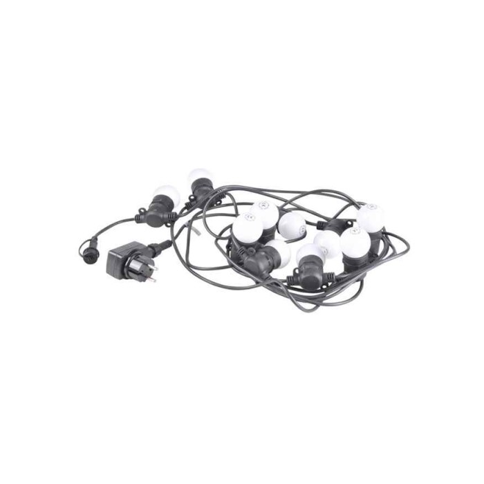 Гірлянда Goldlux 310330 Party M2 E27 10x6W 3000K 50Lm IP44 з білими лампочками.