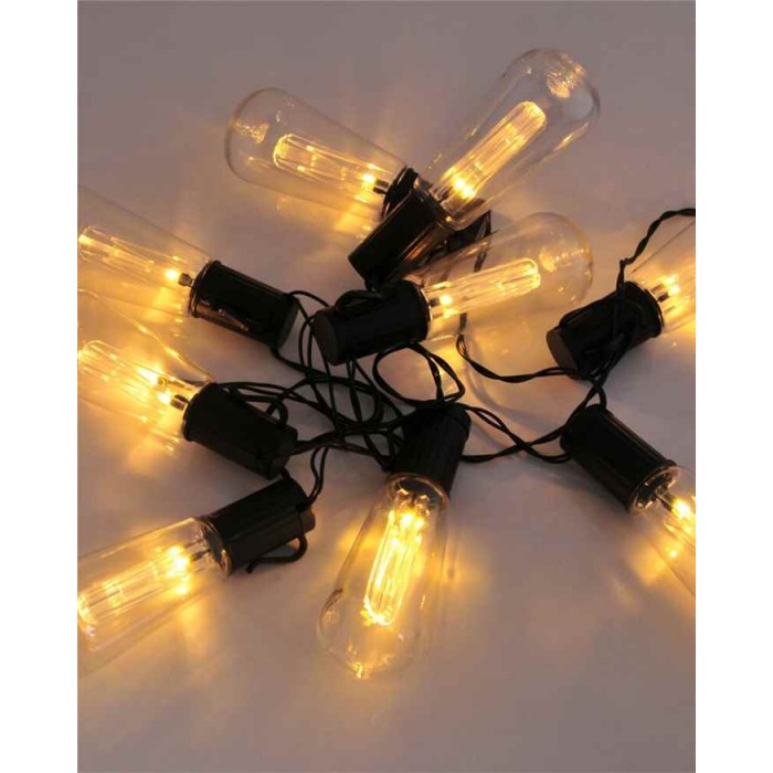 Гирлянда на солнечной батарее Goldlux 311528 Edison LED 10 3000K IP44