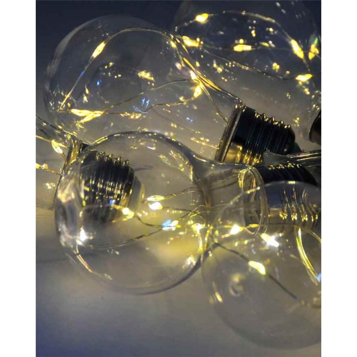 Гирлянда на батарейках Goldlux 312105 Smolder LED 10 2700K IP20 прозрачна