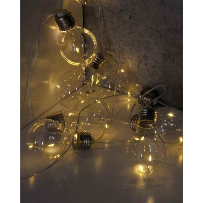 Гирлянда на батарейках Goldlux 312105 Smolder LED 10 2700K IP20 прозрачна