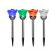 Уличный светильник на солнечной батарее Goldlux 312198 Rose LED RGB IP44 серебристый