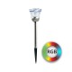 Уличный светильник на солнечной батарее Goldlux 312198 Rose LED RGB IP44 серебристый