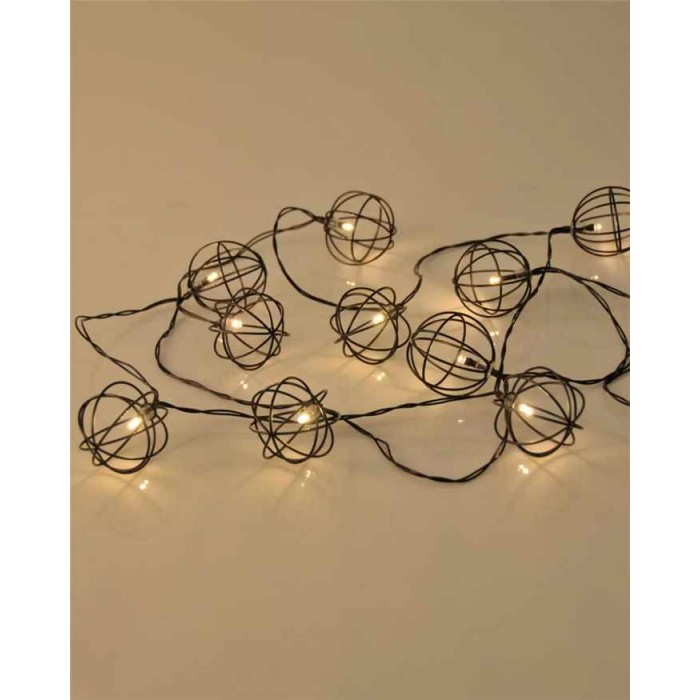 Гирлянда на батарейках Goldlux 312860 Viborg LED 10 2700K IP20 черная