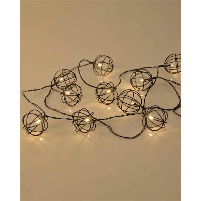 Гірлянда на батарейках Goldlux 312860 Viborg LED 10 2700K IP20 чорна