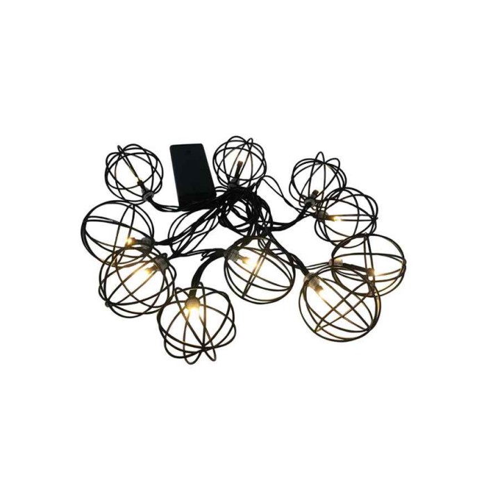 Гирлянда на батарейках Goldlux 312860 Viborg LED 10 2700K IP20 черная
