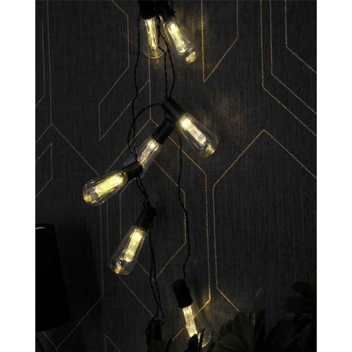 Гирлянда на батареи Goldlux 312884 Edison LED 10 3000K IP20 черная