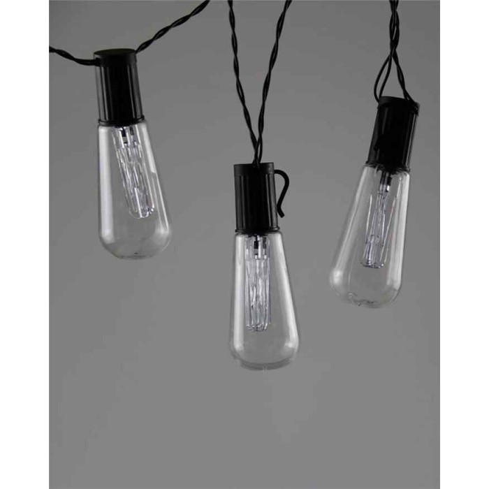 Гирлянда на батареи Goldlux 312884 Edison LED 10 3000K IP20 черная