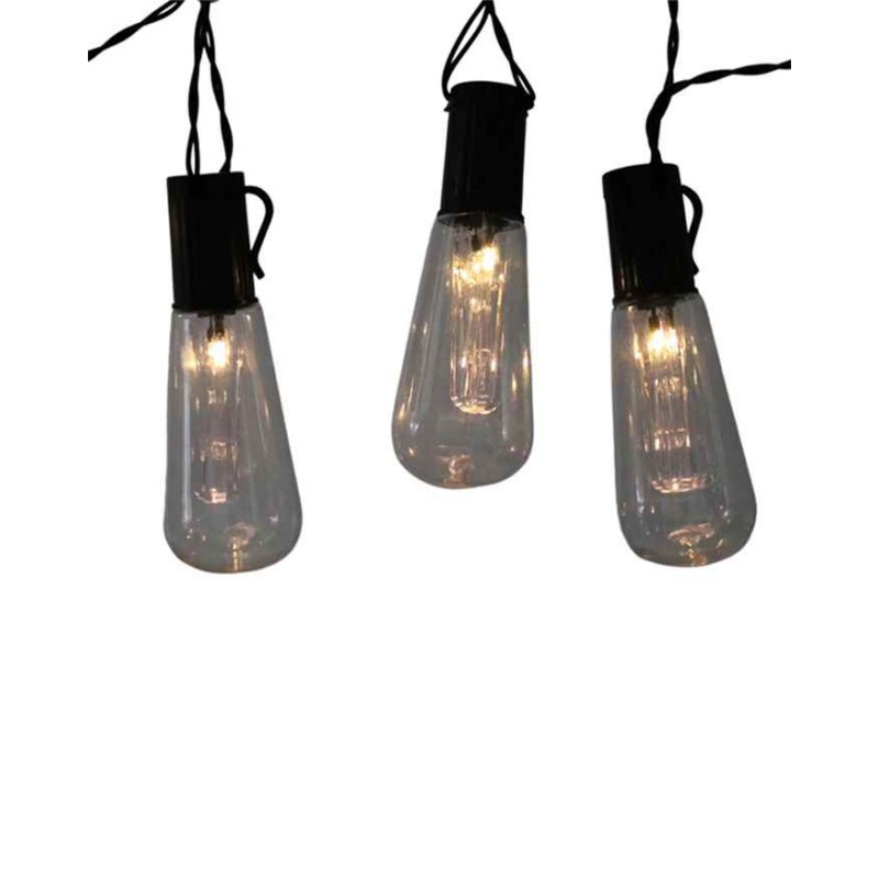 Гірлянда на батареї Goldlux 312884 Edison LED 10 3000K IP20 чорна