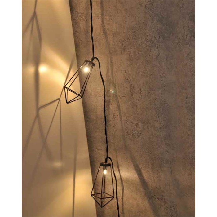 Гирлянда на батарейках Goldlux 312891 Alborg LED 10 2700K IP20 черная