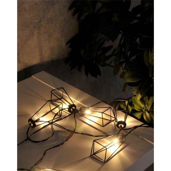 Гирлянда на батарейках Goldlux 312891 Alborg LED 10 2700K IP20 черная