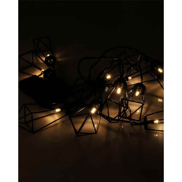 Гирлянда на батарейках Goldlux 312891 Alborg LED 10 2700K IP20 черная