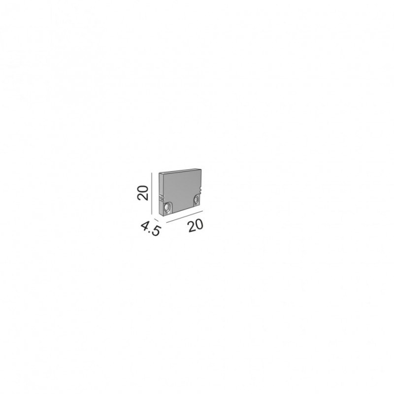 Комплект заглушек для PROFILE CENTRAL 1, 2 шт (12.2013.EC)