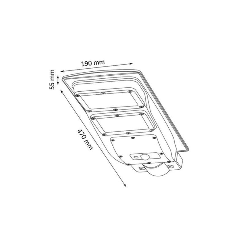 Вуличний світильник на сонячній батареї Goldlux 315502 Street LED 1x6W 6000K 650Lm IP65 чорний