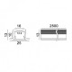Профиль LTX PROFILE MINI TRIM. L2500mm, h13mm, w25mm (12.2513.25)