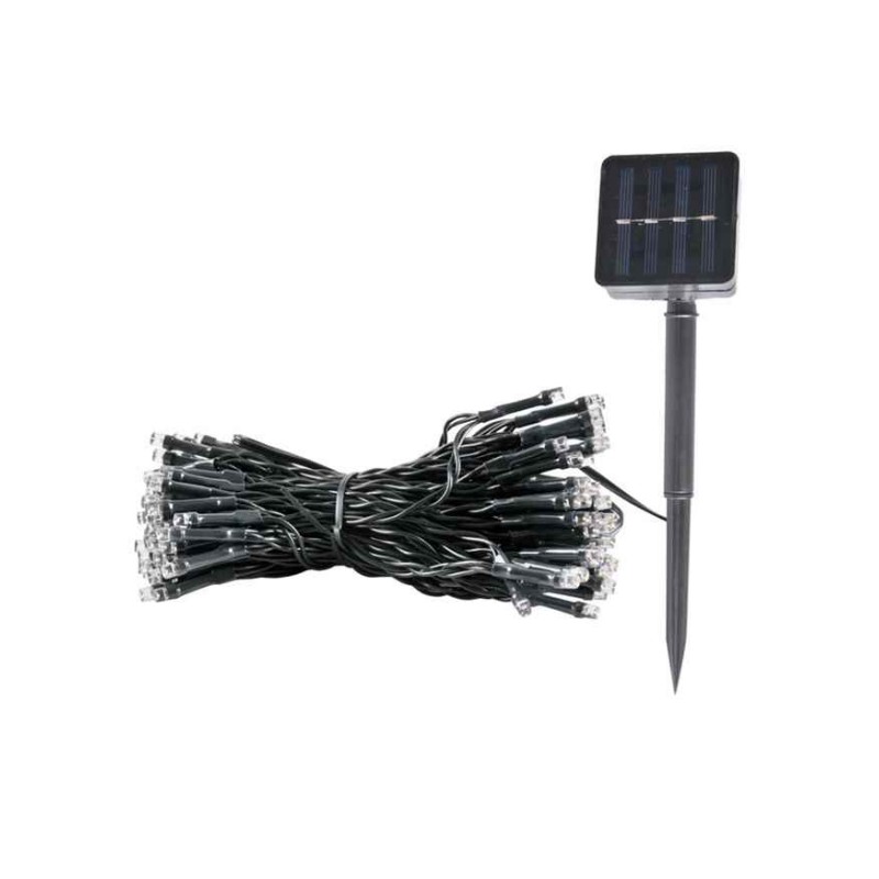 Гірлянда на сонячній батареї Goldlux 316745 Shine LED 200 3000K IP44 чорна