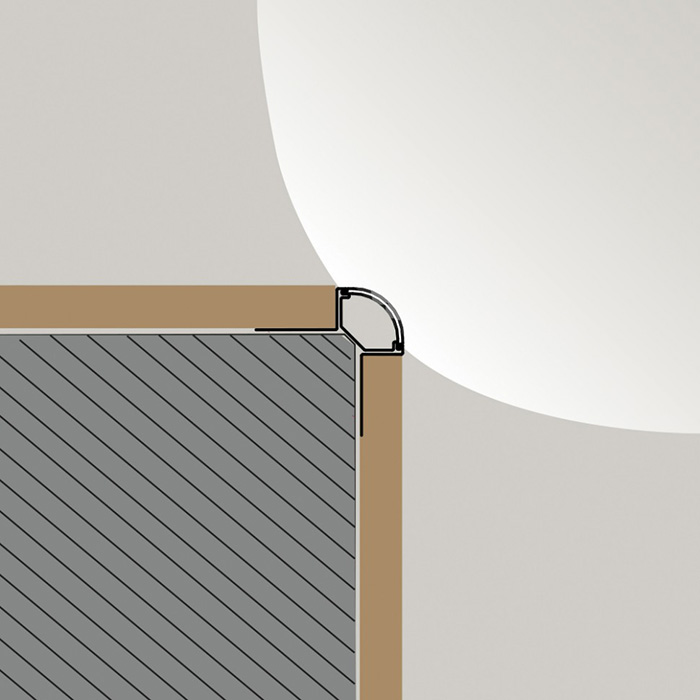 Профиль с рассеивателем для светодиодной ленты Profile W&T OUT. L 2500mm, h 36mm, w 36mm (12.2510.WT.OUT.25)