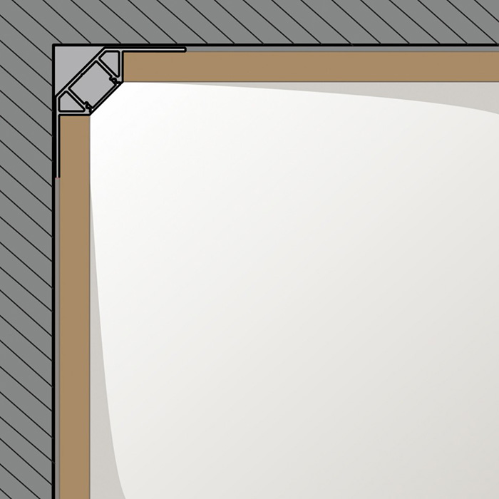 Профиль для светодиодной ленты Profile W&T; L 2500mm, h 43mm, w 43mm (12.1417.WT.IN.25)