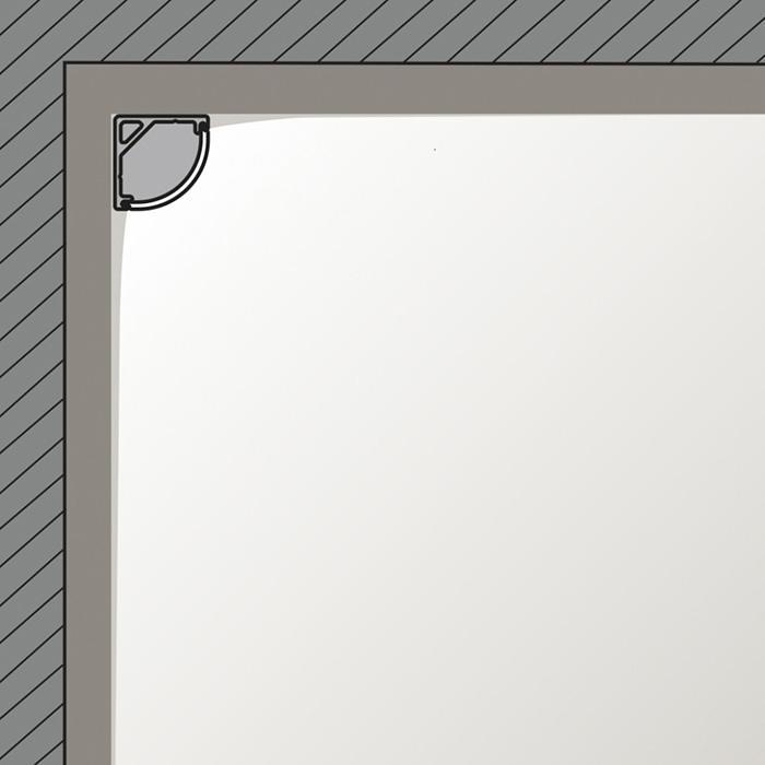 Профиль LTX PROFILE IN SURF. L2500mm, h16mm, w16mm (12.1616.25)
