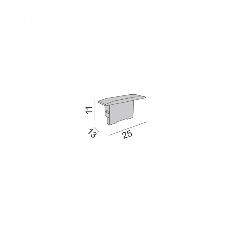 Комплект заглушек для PROFILE FLOOR IN, 2 шт (12.2711.EC)
