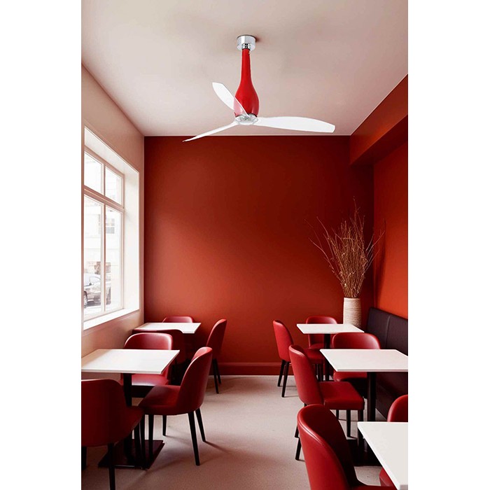 Стельовий вентилятор Faro 32005 ETERFAN M Shiny red/transparent fan with DC motor