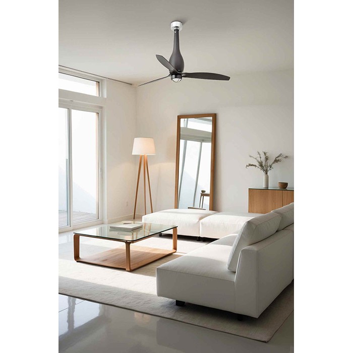 Люстра-вентилятор Faro 32006WW-10 Eterfan 1280mm Nm Blades Black 17W 3000K Wiz, 17 Вт, 3000K