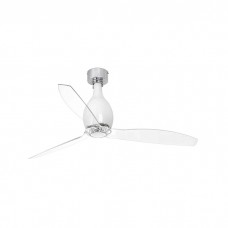 Потолочный вентилятор Faro 32020 MINI ETERFAN M Shiny white/transparent fan with DC motor