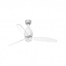 Люстра-вентилятор Faro 32020-9 MINI ETERFAN M LED Shiny white/transparent fan with DC motor, 16 Вт, 709 лм, 3000K