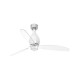 Люстра-вентилятор Faro 32020-9 MINI ETERFAN M LED Shiny white/transparent fan with DC motor, 16 Вт, 709 лм, 3000K