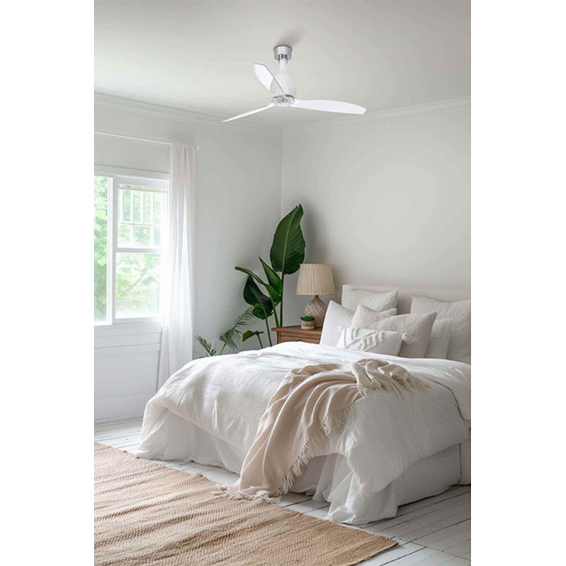 Потолочный вентилятор Faro 32025 MINI ETERFAN M Matt white/transparent fan with DC motor