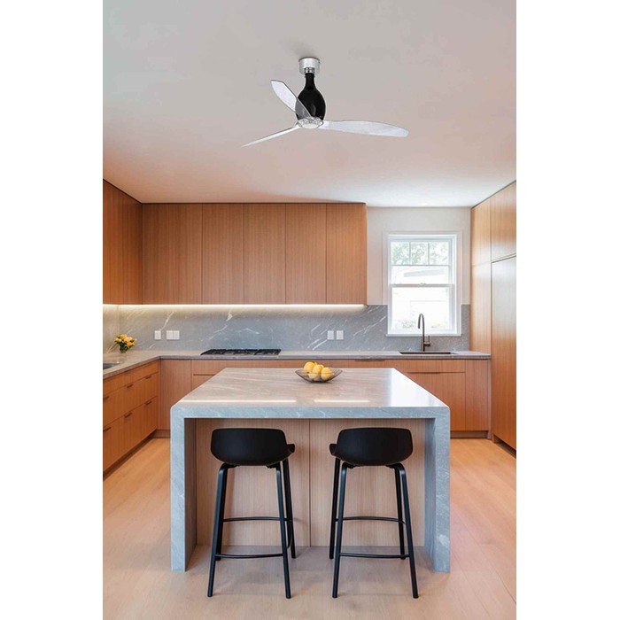 Потолочный вентилятор Faro 32027 MINI ETERFAN M Matt black/transparent fan with DC motor Потолочный вентилятор Faro 32027 MINI ETERFAN M Matt black/transparent fan with DC motor