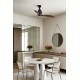 Люстра-вентилятор Faro 32028-10 MINI ETERFAN M LED Matt black/wood fan with DC motor, 16 Вт, 709 лм, 3000K