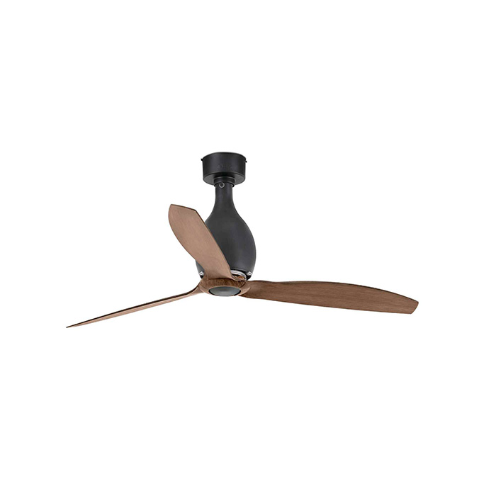 Потолочный вентилятор Faro 32028 MINI ETERFAN M Matt black/wood fan with DC motor