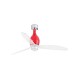 Люстра-вентилятор Faro 32029-9 MINI ETERFAN M LED Shiny red/transparent fan with DC motor, 16 Вт, 709 лм, 3000K