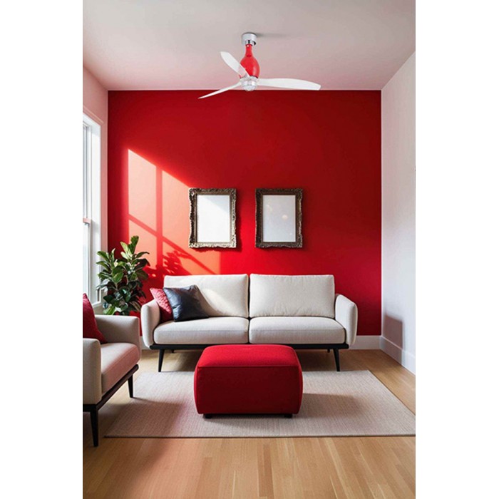 Люстра-вентилятор Faro 32029-9 MINI ETERFAN M LED Shiny red/transparent fan with DC motor, 16 Вт, 709 лм, 3000K Люстра-вентилятор Faro 32029-9 MINI ETERFAN M LED Shiny red/transparent fan with DC motor, 16 Вт, 709 лм, 3000K