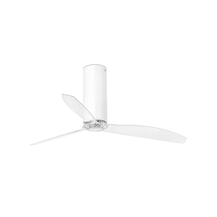 Потолочный вентилятор Faro 32034 TUBE FAN Matt white/transparent fan with DC motor