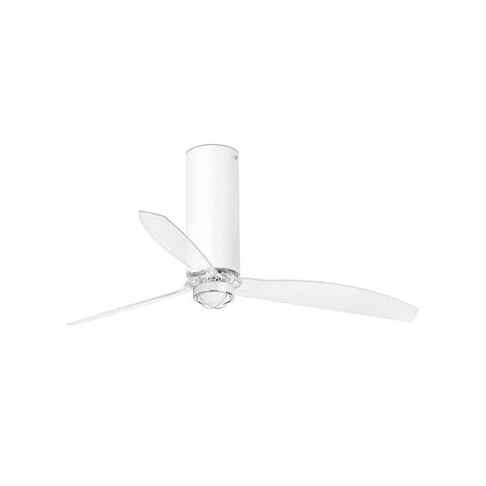 Люстра-вентилятор Faro 32034-9 TUBE FAN M LED Matt white/transparent FAN LED with DC motor, 16 Вт, 709 лм, 3000K