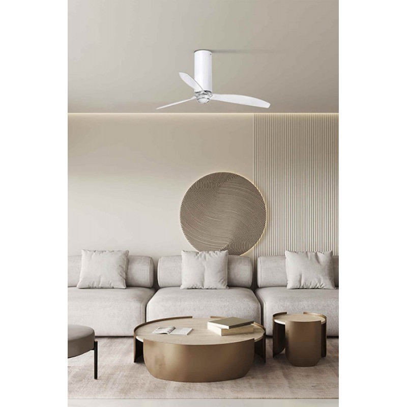 Люстра-вентилятор Faro 32034-9 TUBE FAN M LED Matt white/transparent FAN LED with DC motor, 16 Вт, 709 лм, 3000K